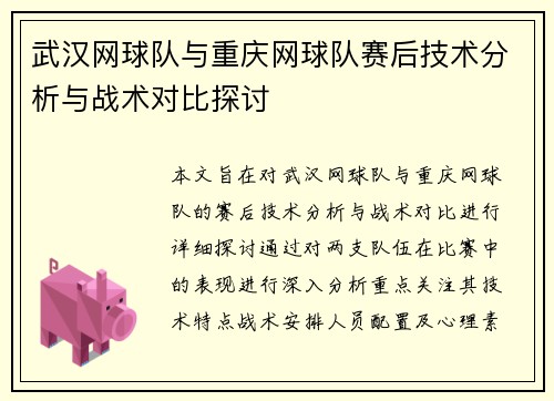 武汉网球队与重庆网球队赛后技术分析与战术对比探讨
